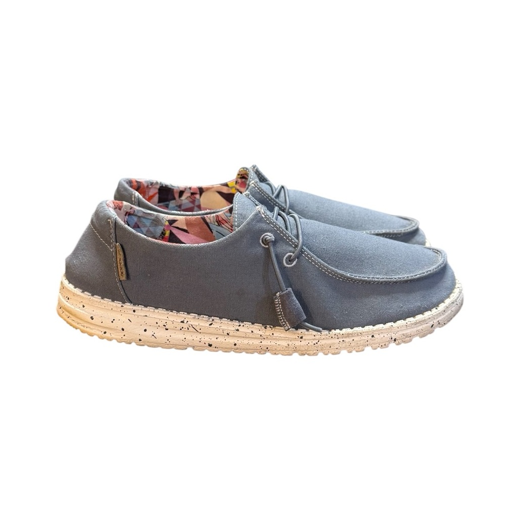 Hey Dude Wendy Denim Sneakers Women's Size 8 Gray